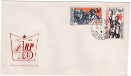 FDC - Press Day - Occasional Postmark - Autopost - Prague 1960 - 40 Years Of Daily Press Red Right - Gezamelijke Uitgaven