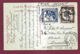 2251123 - CONGO BELGE - Entier Postal Belge Réutilisé  Pour La Belgique - BUTA - Par Avion Avec Censure - 1945 - Briefe U. Dokumente