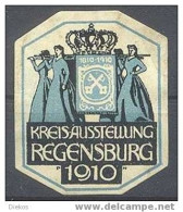 Werbemarke Cinderella Poster Stamp Kreisausstellung Regensburg 1910 #38 - Erinnophilie