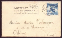 Suisse, Enveloppe Du 16 Mars 1947 Pour Orléans - Other & Unclassified