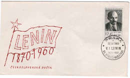 FDC Lenin 50th Anniversary Of The Birth Of V.I. Lenina Communist Leader Great October Revolution 1917 Socialismus - Lenin