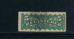 CANADA 1878,  Registration 5.c. Green. - Autres & Non Classés