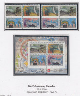 Canada 1987 Capex / Discoverers 2 X Bl 4 (FN + ENG) + M/s ** Mnh (CN156B) - Unused Stamps