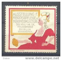 Werbemarke Cinderella Poster Stamp Ausstellung Für Körperpflege Und Körperkultur Berlin #155 - Erinnophilie