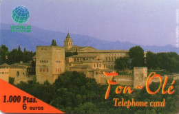 SPAIN - PREPAID - WORLD TELECOM - LA ALHAMBRA GRANADA - Otros & Sin Clasificación