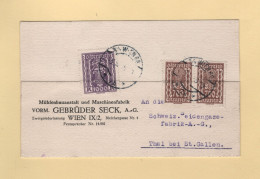 Autriche - Wien - 1925 - Covers & Documents