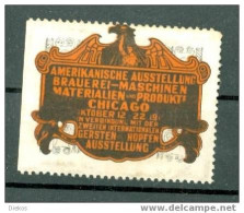 Werbemarke Cinderella Poster Stamp Amerikanische Aus. Brauerei-Maschinen Chicago 1911 USA  #189 - Erinnophilie