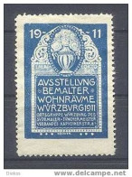 Werbemarke Cinderella Poster Stamp Bemalte Wohnräume Würzburg 1911 #44 - Erinnophilie