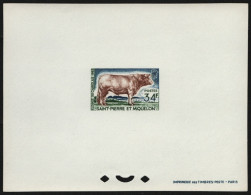 St. Pierre & Miquelon 1964 - Mi-Nr. 411 ** - MNH - Epreuve De Luxe - Stier - Geschnittene, Druckproben Und Abarten