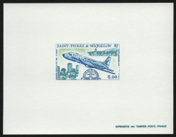 St. Pierre & Miquelon 1987 - Mi-Nr. 548 ** - MNH - Epreuve De Luxe - Flugzeug - Sin Dentar, Pruebas De Impresión Y Variedades