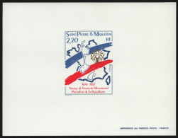 St. Pierre & Miquelon 1987 - Mi-Nr. 546 ** - MNH - Epreuve De Luxe - Mitterrand - Geschnittene, Druckproben Und Abarten