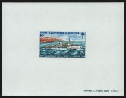 St. Pierre & Miquelon 1971 - Mi-Nr. 472 ** - MNH - Epreuve De Luxe - Schiffe - Geschnittene, Druckproben Und Abarten