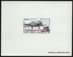 St. Pierre & Miquelon 1988 - Mi-Nr. 560 ** - MNH - Epreuve De Luxe - Flugzeug - Non Dentelés, épreuves & Variétés