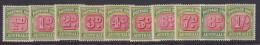 Australia, Scott J71-J80 (SG D119-D128), MNH (6p, 1sh, MLH) - Segnatasse