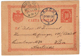 1894 Wien BESTELLT  63  7/3 (= Bernardgasse) Auf Postkarte Rumänien Sascut - Covers & Documents