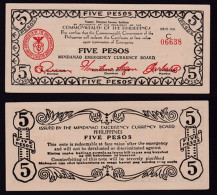 FILIPPINE 5 PESOS  1944  EMERGENCY BANKNOTE PS517A FDS - Philippines