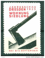 Werbemarke Cinderella Poster Stamp Wohnung Siedlung Dresden 1925 #351 - Erinnophilie
