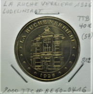 "La Ruche Verrière Lodelinsart" Jeton Touristique De La Monnaie De Paris 2000 - Toeristische