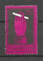 Cigarettes Rauchen Vignette Poster Stamp O 1976 - Erinnophilie