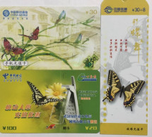 China Phonecard Butterfly Animals - Farfalle