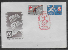 URSS  Lettre 1964 Jo Gymnastique Escrime - Scherma