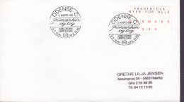 Denmark Sonderstempel 'Frimærker Og Tog' (Stamps & Trains) ODENSE 1991 Cover Brief Blind Stamp - Briefe U. Dokumente
