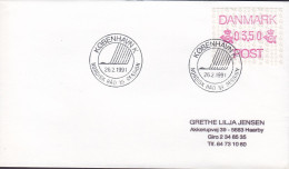 Denmark Sonderstempel 'Nordisk Råd 39. Session' (Nordic Council Session) KØBENHAVN K. 1991 Cover Brief ATM / Frama Label - Lettres & Documents