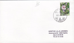 Denmark Sonderstempel 'H. C. Andersen' ODENSE 1991 'B' Cover Brief Blume Flower Stamp - Briefe U. Dokumente