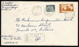 1972 Registered Cover 58c Centennials CDS Mississauga Sub 12 To Toronto Ontario - Storia Postale