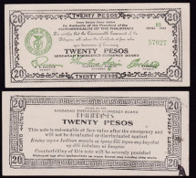 FILIPPINE 20 PESOS  1944  EMERGENCY BANKNOTE PS528C FDS - Philippines