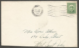 1943 Cover 1c War Black Out Machine Cancel To West Saint John NB New Brunswick - Postal History