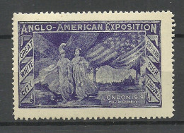 GREAT BRITAIN 1914 Anglo-American Exhibition London Advertising Vignette Poster Stamp Reklamemarke MNH - Erinnophilie