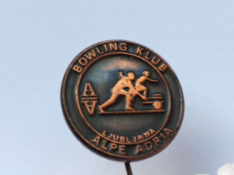 BADGE Z-64-1- BOWLING CLUB ALPE ADRIA, LJUBLJANA, SLOVENIA - Bowling