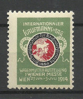 AUSTRIA 1914 Warenmuster-Ausstellung 1. Wiener Messe Int. Kaufmanns-Tag Advertising Vignette Reklamemarke MNH - Erinnophilie