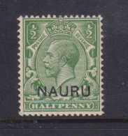 NAURU - 1916 George V 1/2d Hinged Mint - Nauru
