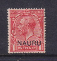 NAURU - 1916 George V 1d Hinged Mint - Nauru