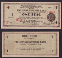 FILIPPINE 1 PESO 1941 EMERGENCY BANKNOTE PS624B FDS - Philippines
