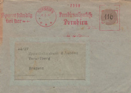 EMA Aptierter Stempel - Sparet Ständig Dornbirn Sparkasse 28.3.1947 Nr. 2358 > Hypobank Vorarlberg - Franking Machines (EMA)