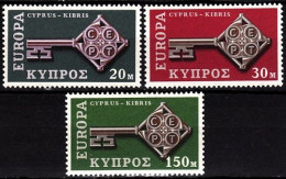 CYPRUS 1968 EUROPA. Complete Set, MNH - 1968