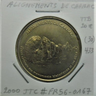 "alignements De Carnac " Jeton Touristique De La Monnaie De Paris 2000 - 2000