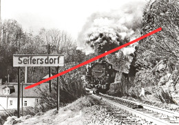 AK Seifersdorf Erzgebirge Zug Eisenbahn Schmalspurbahn Weißeritztalbahn Freital Hainsberg Dippoldiswalde Kipsdorf DDR - Dippoldiswalde