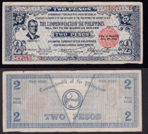 FILIPPINE 2 PESOS 1942 EMERGENCY BANKNOTE PS647A BB - Philippines