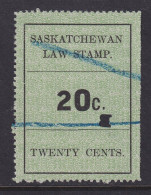 Canada Revenue (Saskatchewan), Van Dam SL23, Used - Fiscale Zegels