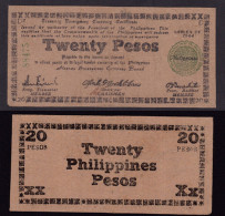 FILIPPINE 20 PESOS 1944 EMERGENCY BANKNOTE PS680A BB - Philippines