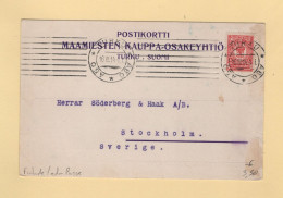 Finlande - Turku - 1914 - Destination Stockholm - Briefe U. Dokumente