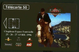 TELECARTE RARE MONACO >> JUMPING INTERNATIONAL à L'ESPACE FONTVIEILLE -TRES BON ETAT -REF-5FS0-A5-744C - Monaco