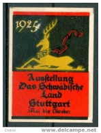 Werbemarke Cinderella Poster Stamp Das Schwäbische Land Stuttgart 1925 #450 - Erinnophilie