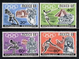 Rwanda, 1968: Mi: 261/64 (MNH) - Unused Stamps
