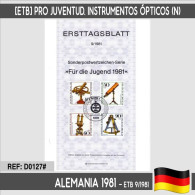 D0127# Alemania 1981. [ETB] Pro Juventud. Instrumentos ópticos (N) - 1981-1990