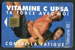 TELECARTE 1/1998 UPSA LA VITAMINE C >>  CONTRE LA FATIGUE -TRES BON ETAT -REF5FS0-A5-744A2 - Publicité